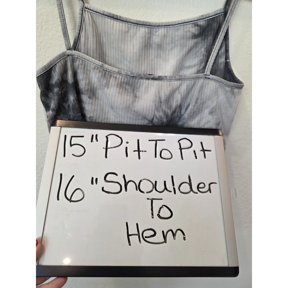 Dazy TieDie Crop Gray Bralette Sz M Indie Sleeze Whimsigoth Grunge Boho Festival - Picture 4 of 4